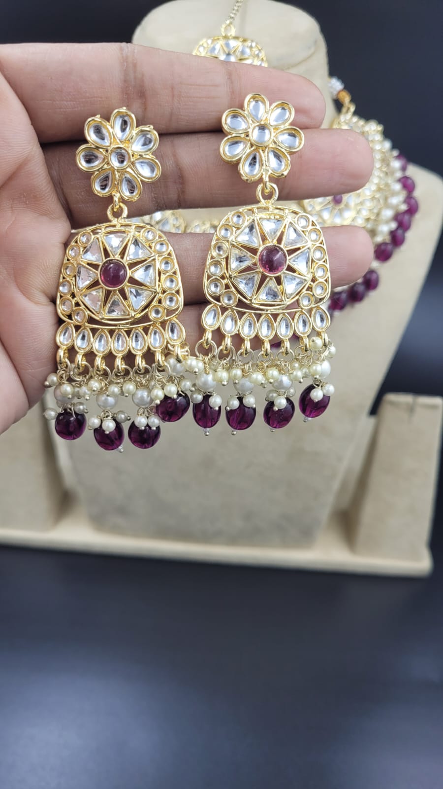 Kundan Semi Bridal Necklace Set