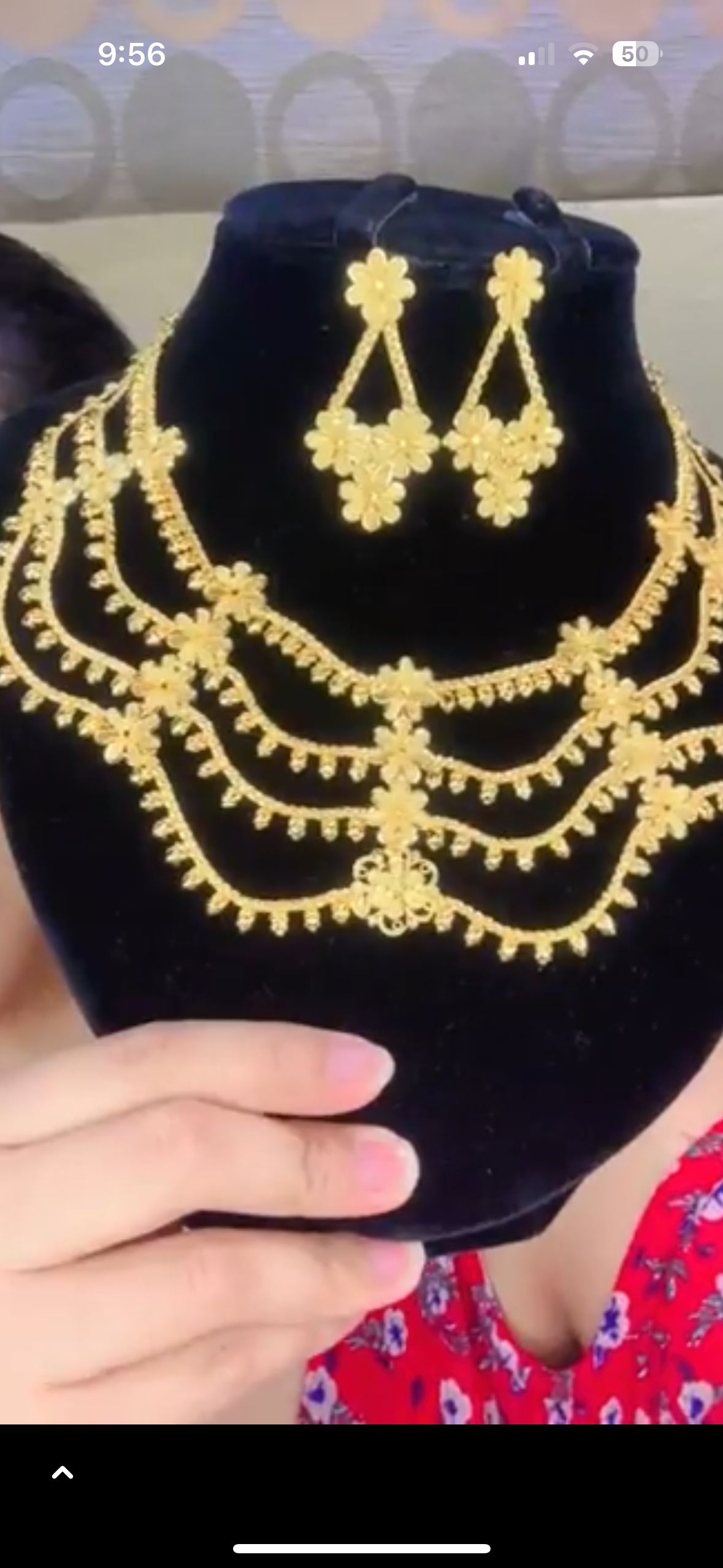 Gold plated Leheriya Necklace Set