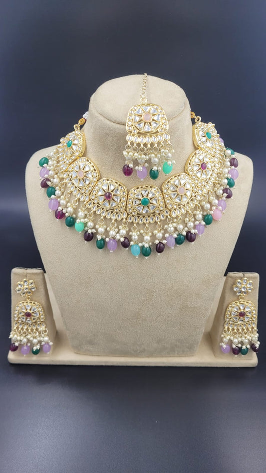 Kundan Semi Bridal Necklace Set