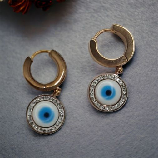 Anti Tarnish Evil Eye Ear Rings