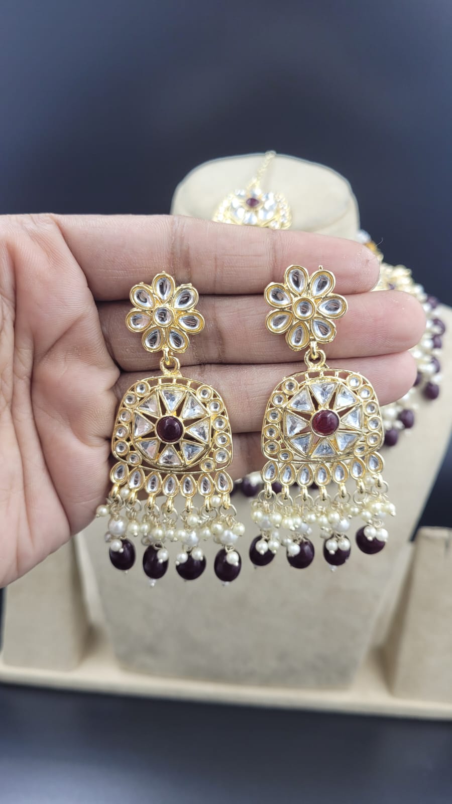 Kundan Semi Bridal Necklace Set