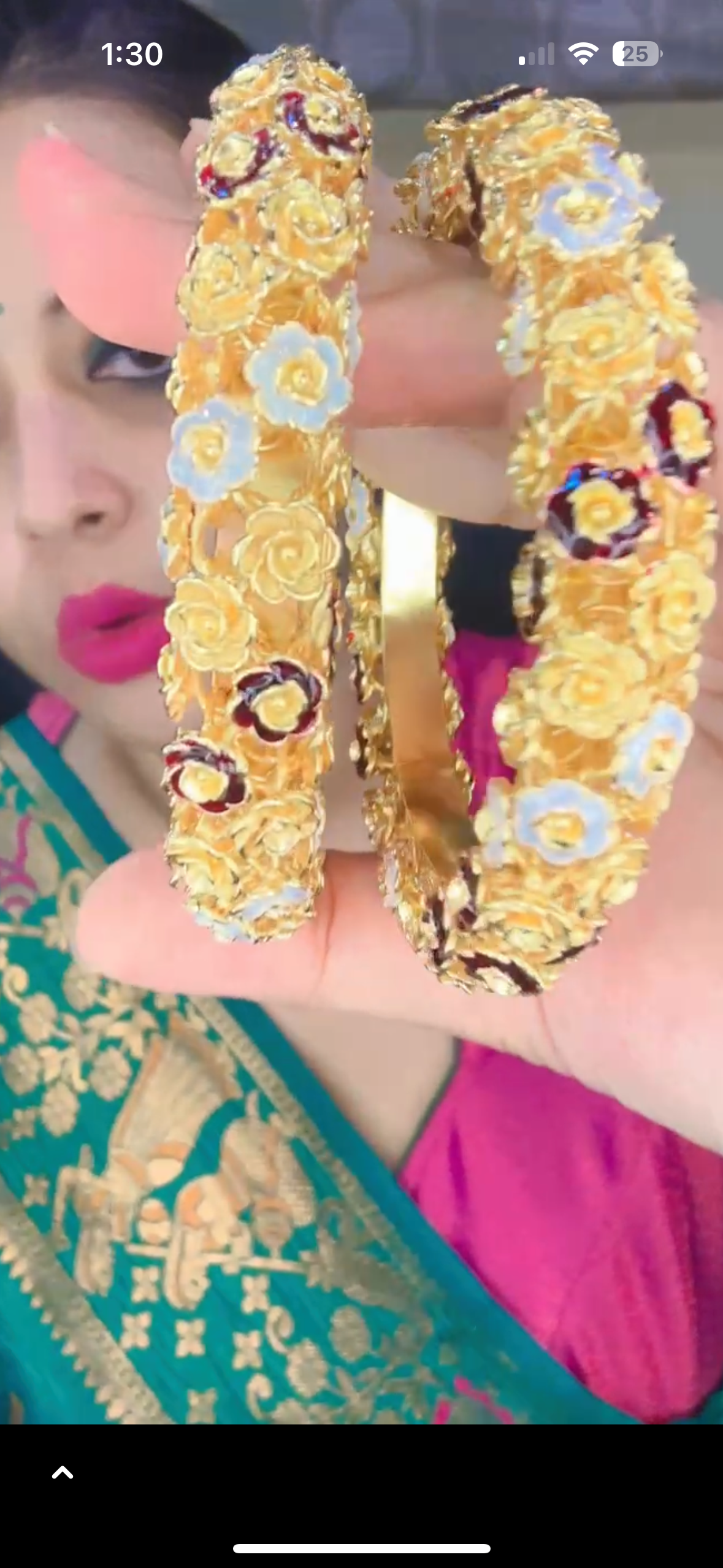 Rose Meenakari Bangles in pair