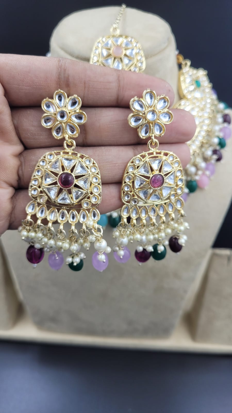 Kundan Semi Bridal Necklace Set