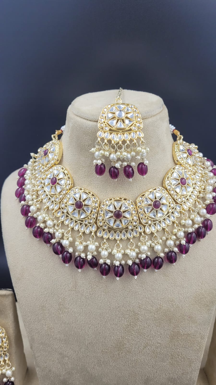 Kundan Semi Bridal Necklace Set