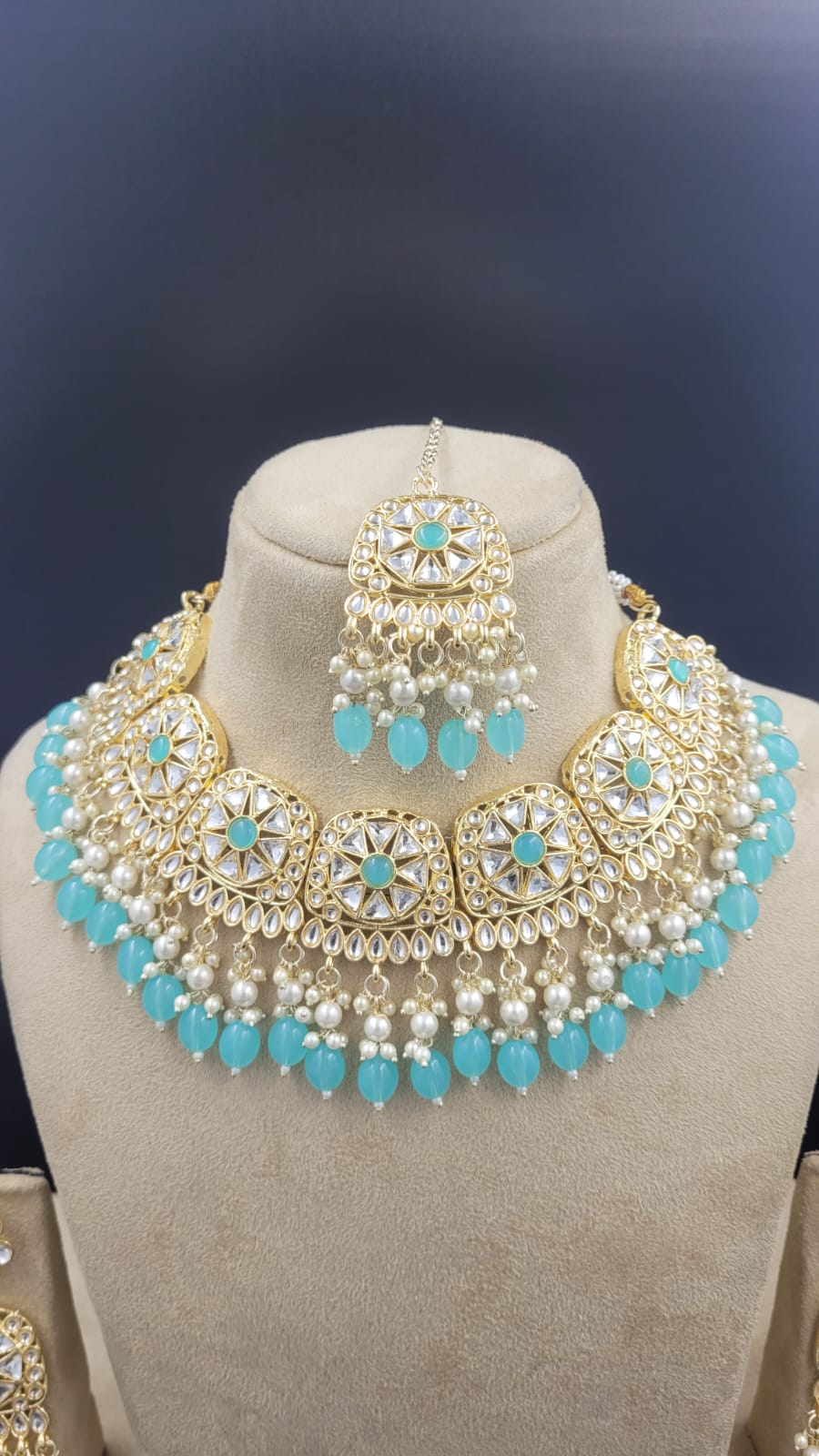 Kundan Semi Bridal Necklace Set