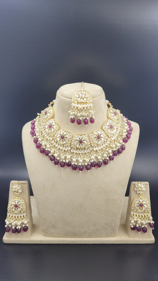 Kundan Semi Bridal Necklace Set