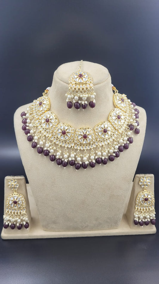 Kundan Semi Bridal Necklace Set